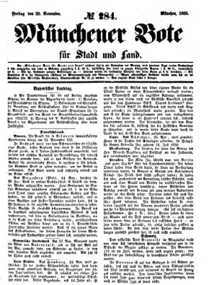 Münchener Bote für Stadt und Land Freitag 30. November 1855