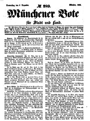 Münchener Bote für Stadt und Land Donnerstag 6. Dezember 1855