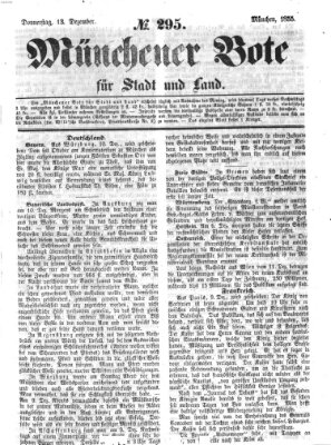 Münchener Bote für Stadt und Land Donnerstag 13. Dezember 1855