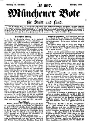 Münchener Bote für Stadt und Land Samstag 15. Dezember 1855