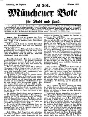 Münchener Bote für Stadt und Land Donnerstag 20. Dezember 1855