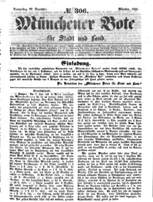 Münchener Bote für Stadt und Land Donnerstag 27. Dezember 1855