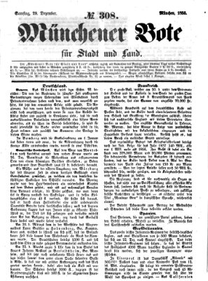 Münchener Bote für Stadt und Land Samstag 29. Dezember 1855