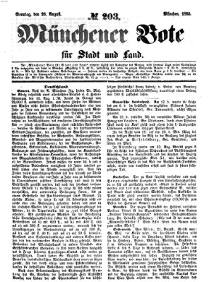 Münchener Bote für Stadt und Land Sonntag 26. August 1855