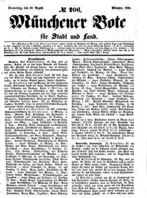 Münchener Bote für Stadt und Land Donnerstag 30. August 1855