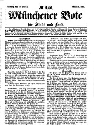 Münchener Bote für Stadt und Land Dienstag 16. Oktober 1855