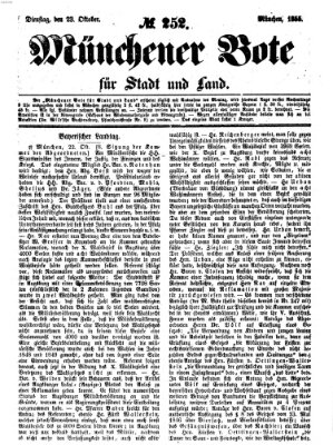 Münchener Bote für Stadt und Land Dienstag 23. Oktober 1855