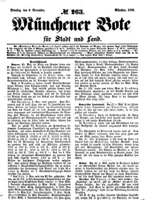 Münchener Bote für Stadt und Land Dienstag 6. November 1855