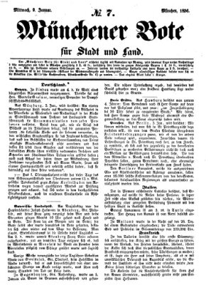 Münchener Bote für Stadt und Land Mittwoch 9. Januar 1856