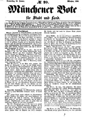 Münchener Bote für Stadt und Land Donnerstag 24. Januar 1856