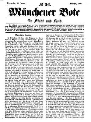 Münchener Bote für Stadt und Land Donnerstag 31. Januar 1856