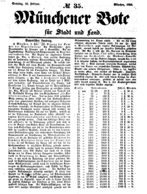 Münchener Bote für Stadt und Land Sonntag 10. Februar 1856