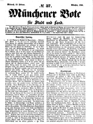 Münchener Bote für Stadt und Land Mittwoch 13. Februar 1856