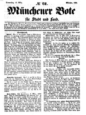 Münchener Bote für Stadt und Land Donnerstag 13. März 1856