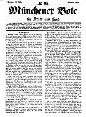 Münchener Bote für Stadt und Land Sonntag 16. März 1856