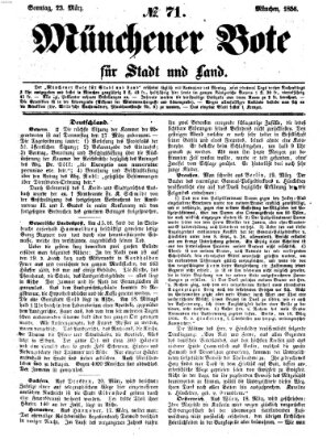 Münchener Bote für Stadt und Land Sonntag 23. März 1856