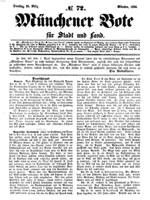 Münchener Bote für Stadt und Land Dienstag 25. März 1856