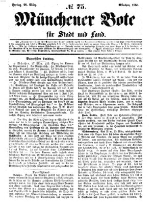 Münchener Bote für Stadt und Land Freitag 28. März 1856