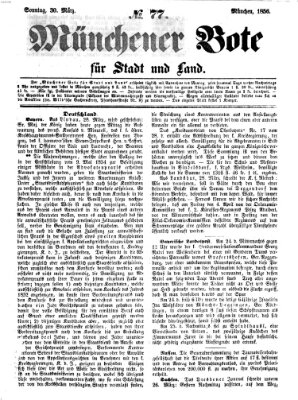 Münchener Bote für Stadt und Land Sonntag 30. März 1856