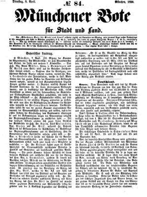 Münchener Bote für Stadt und Land Dienstag 8. April 1856