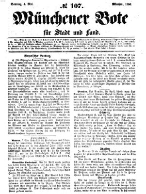 Münchener Bote für Stadt und Land Sonntag 4. Mai 1856