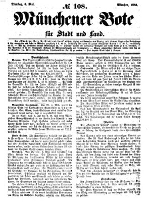 Münchener Bote für Stadt und Land Dienstag 6. Mai 1856