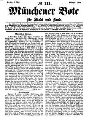 Münchener Bote für Stadt und Land Freitag 9. Mai 1856