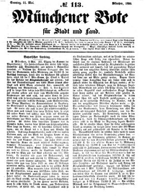 Münchener Bote für Stadt und Land Sonntag 11. Mai 1856