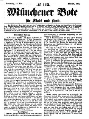 Münchener Bote für Stadt und Land Donnerstag 15. Mai 1856