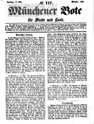 Münchener Bote für Stadt und Land Samstag 17. Mai 1856