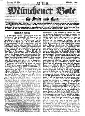 Münchener Bote für Stadt und Land Sonntag 18. Mai 1856