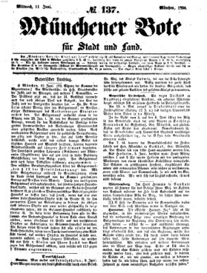 Münchener Bote für Stadt und Land Mittwoch 11. Juni 1856
