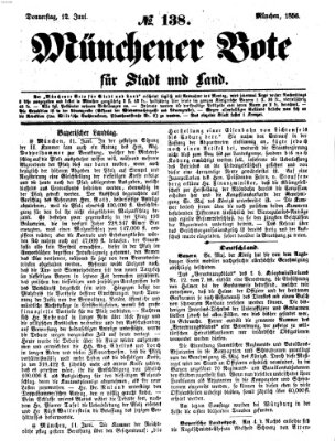 Münchener Bote für Stadt und Land Donnerstag 12. Juni 1856