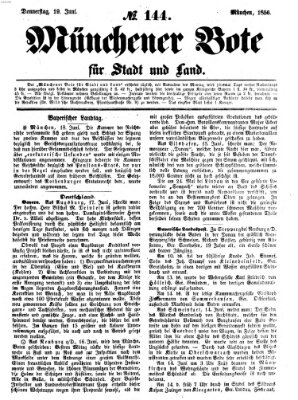 Münchener Bote für Stadt und Land Donnerstag 19. Juni 1856