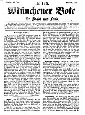 Münchener Bote für Stadt und Land Freitag 20. Juni 1856