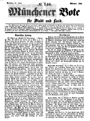 Münchener Bote für Stadt und Land Samstag 21. Juni 1856