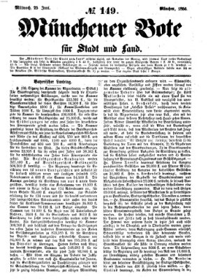 Münchener Bote für Stadt und Land Mittwoch 25. Juni 1856