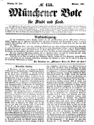 Münchener Bote für Stadt und Land Sonntag 29. Juni 1856