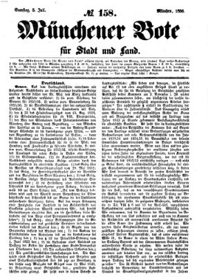 Münchener Bote für Stadt und Land Samstag 5. Juli 1856