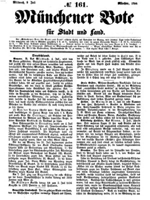 Münchener Bote für Stadt und Land Mittwoch 9. Juli 1856