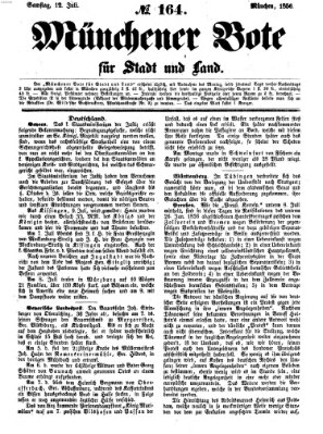 Münchener Bote für Stadt und Land Samstag 12. Juli 1856