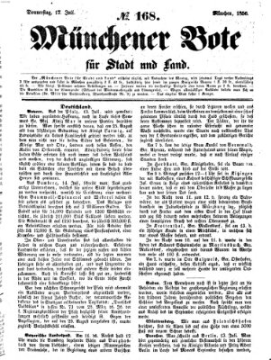 Münchener Bote für Stadt und Land Donnerstag 17. Juli 1856