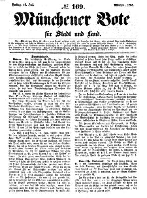 Münchener Bote für Stadt und Land Freitag 18. Juli 1856