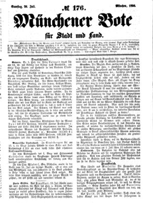 Münchener Bote für Stadt und Land Samstag 26. Juli 1856