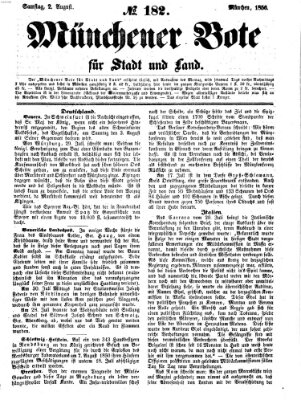 Münchener Bote für Stadt und Land Samstag 2. August 1856