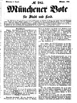 Münchener Bote für Stadt und Land Mittwoch 6. August 1856