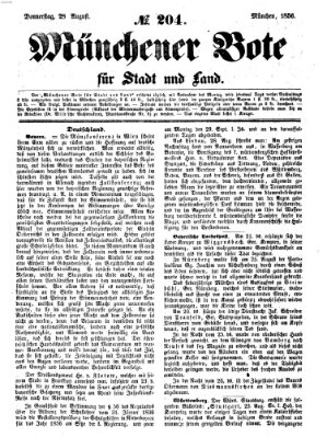 Münchener Bote für Stadt und Land Donnerstag 28. August 1856