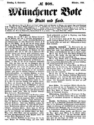 Münchener Bote für Stadt und Land Dienstag 2. September 1856