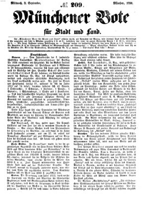 Münchener Bote für Stadt und Land Mittwoch 3. September 1856