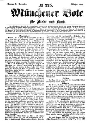 Münchener Bote für Stadt und Land Sonntag 21. September 1856